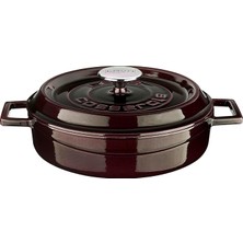 MSP Metal Premium Serisi - Döküm Çok Amaçlı Tencere, Yuvarlak, 24 Cm, Majolik Mor