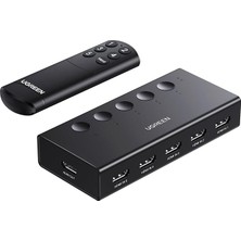 MSP HDMI Anahtarı 5'i 1 Arada Çıkış 4K@60Hz, Uzaktan Kumandalı HDMI Bölücü 5 Bağlantı Noktalı Switcher Seçici Kutu Desteği 3D Cec Hdr Hdcp2.2 Ps5/4/3 Xbox Nintendo Switch ile Uyumlu Roku Tv Fire