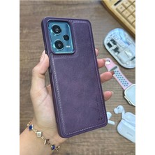 MSP Premium Deri Dokulu Darbelere Dayanıklı Nazal Silikon Kılıf Mor Samsung Galaxy Note 20 Ultra ile Uyumlu