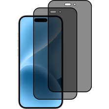 MSP - 3'lü Iphone 16 Promax ile Uyumlu Hayalet Ekran Koruyucu Kırılmaz Cam 5d Full Kaplama (3 Adet)
