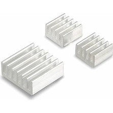 MSP Adet Aluminyum Metal Soğutucu Blok Raspberry Pi Termal Etiket Gümüş Renk Radyatör Amfi LED Entegre VGA Ram Memory Cpu Gpu Transistör Peltier Isı Düşürücü