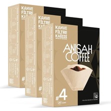 MSP Coffee 3'lü Filtre Kahve Kağıdı 4 Numara (3X80 Adet) | Kokusuz | Kimyasalsız | Doğa Dostu | Yırtılmaz