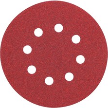 MSP DW4309 Zımpara Kağıdı, 12,7 Cm, 8 Delik, Granülasyon 80, Kancalı ve Halkalı, 25 Adet