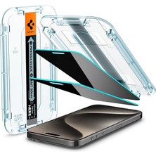 MSP iPhone 15 Pro Max ile Uyumlu Kolay Kurulum Cam Ekran Koruyucu Glas.tr Ez Fit Privacy Hd (2 Adet) Hayalet - AGL06874 (Spigen Tr Garantili)