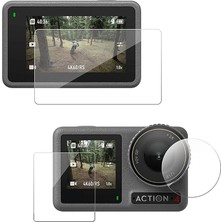 MSP Temperli Cam Koruma Seti – Telesin S6-Flm-06-Tdj, Djı Osmo Action 3 ve 4 ile Uyumlu, Action 5 ile Kısmi Uyumlu, Lens + Ön + Arka Ekran Koruma