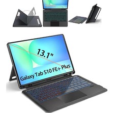 MSP Samsung Galaxy Tab S10 Fe Plus 13.1 Inç ile Uyumlu Magtouchpad Blutooth Işıklı Rgb Standlı Türkçe Q Klavyeli Kılıfı