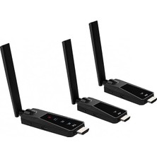 MSP Kablosuz HDMI Verici ve Alıcı Seti Tx Rx 1080P 60Hz Wireless Görüntü Aktarıcı Plug & Play HDMI Transmitter Receiver Kit Tv Monitör Projektör Sunum ve Toplantı Kullanımı Için (1tx 2rx) ZR1287