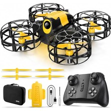 MSP Kumandalı Mini Drone Işıklı Şarjlı Takla Atabilen 360° Dönüş Yapabilen Otomatik Iniş Kalkış Hobi Drone 8-10 Dakika Kullanım Süresi Ufo Drone