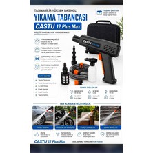 MSP Plus Max Taşınabilir Basınçlı Yıkama Tabancası, 40-60 Bar Oto Yıkama Makinesi, Köpük Hazneli 12V Araç Yıkama Seti