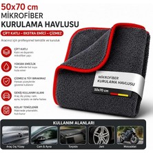 MSP cm Mikrofiber Oto Araba Yıkama Kurulama Havlusu, Orta Boy Çift Katlı Araç Kurutma ve Torpido Silme Bezi (Kırmızı-Gri) Bez