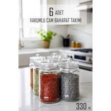 MSP Adet Kulplu ve Vakum Kapaklı Cam Baharat Takımı