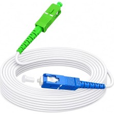 MSP Pop, Ultra, Revolution Freebox Için Fiber Optik Kablo, Sc/upc - Sc/apc Bağlantısı, Jartiyer Uzatma Kablosu (10 Metre)