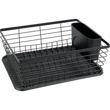 MSP "drip" Bulaşıklık, Bulaşıklık, Lavabonun Yanına Yerleştirmek Için Ideal, Toz Boya Kaplı Metal ve Plastikten Yapılmış, 36 x 15 x 30,3 Cm, Siyah