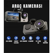 Store Üç Kameralı Wi‑fi Araç Içi Kamera – Güvenlik Çözümü - Araç Iç ve Dış Kayıt
