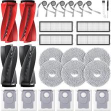 MSP Qrevo S5V / Curv/edge/edge S5A / Curv S5X Için 22 Adet Yedek Parça, Aksesuarlar 1*set Ana Fırça, 4*paspas Pedi, 6*vakum Torbası, 4*hepa Filtresi, 4*yan Fırça, 2*temizleme Aleti