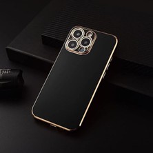 MSP Apple iPhone 14 Pro ile Uyumlu Kılıf Zebana Golden Silikon Kılıf Siyah