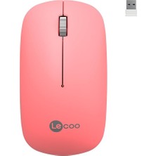 MSP WS214 Kablosuz 1200DPI 3 Tuşlu Sağ ve Sol Elle Kullanıma Uygun 10M Kullanım Mesafesi Yüksek Hızlı Kaydırma Uzun Pil Ömrü Ios Android Uyumlu Kompakt Optik Izleme Mouse Pembe