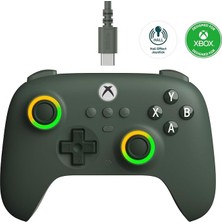 MSP Xbox, Rgb Lighting Fire Ring ve Hall Effect Joysticks Için Ultimate C Kablolu Denetleyici, Xbox Series x |s, Xbox One, Windows 10/11 - Resmi Olarak Lisanslı (Koyu Yeşil)