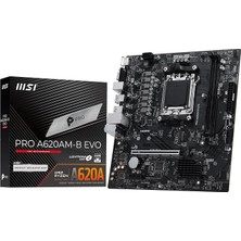 MSP MB Pro A620AM-B Evo Am5 Ddr5 6800MHZ(OC) Argb HDMI VGA M.2 Usb3.2 Jargb_v2 Matx