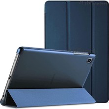 MSP Moveteck Samsung Galaxy Tab A7 Lite 8.7 Inç SM-T220 Tablet Kılıfı Akıllı Smart Uyku Modlu Katlanabilir Şeffaf, Lacivert, Tek Ebat, SMART-T227-LACI
