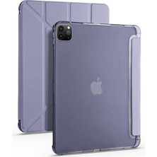MSP Ipad Pro 6.nesil 12,9" Inç (M2 Çipli) 2022 ile Uyumlu Katlanır Kalemlikli Standlı Akıllı Kılıf, Mor
