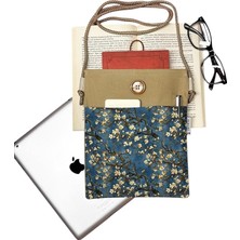 MSP Kılıfı, Kitap Çantası, Askılı Kitap Çantası, Askılı Kitap Kılıfı, E-Book Kılıfı, E-Book Çantası, Tablet Kılıfı, Tablet Çantası, Book Sleeve, Tablet Sleeve (Badem Ağacı, Van Gogh)