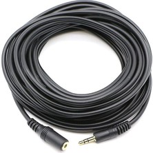 MSP AL-4807 3.5 mm Kulaklık Ekleme Uzatma Kablosu Dişi Erkek, Siyah, 10 Metre