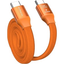 MSP Turuncu 240W 20GBPS Type-C To Type-C Hızlı Şarj, Görüntü ve Veri Aktarım Kablosu, Iphone, Ipad, Macbook, Samsung Galaxy Uyumlu