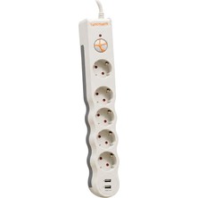 MSP Tunçmatik Powersurge 5+ USB Girişli Akım Korumalı Priz TSK5015