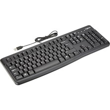 MSP K120 Kabelgebundene Tastatur Für Windows, Usb-Anschluss, Leises Tippen, Robust, Spritzwassergeschützt, Einstellbare Tastaturaufsteller, Englisches Qwerty-Layout - Schwarz