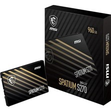 MSP Spatıum S270 960GB 500-450 Mb/s 2.5″ Sata3 SSD Disk