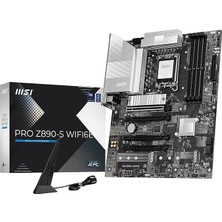 MSP Pro Z890-S WIFI6E Soket 1851 Ddr5 8800MHZ (Oc) USB 20GBPS 3xm.2 HDMI Dp 2.5g Lan Wıfı 6e Atx Anakart