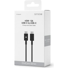 MSP 45W 5A Type-C To Type-C Süper Hızlı Şarj ve Data Kablosu Ce Belgeli Samsung Uyumlu