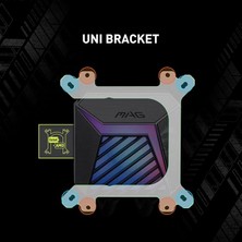 MSP Mag Corelıquıd A15 360 - Aıo Argb Cpu Liquid Cooler - 360MM Radiator - Lga 1851 Ready - Triple 120MM Argb Pwm Fans, Black