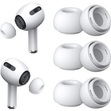 MSP Çift] Yedek Kulaklık Uçları - Airpods Pro 1. ve 2. Nesil Ile Uyumlu, Gürültü Azaltma Delikli, Airpods Pro Için Silikon Kulaklık Uçları, Taşınabilir Saklama Kutusu ve Şarj Kasesine Uygun (Orta)