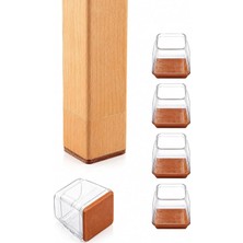 MSP Silikon Keçeli Sandalye ve Masa Ayağı Pabucu 4'lü Set (Medium 3,5-3,9/3,5 Cm)