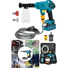 MSP Alman 999 Vf 20 Ah 100 Bar Kömürsüz Şarjlı Oto Yıkama Makinesi Çift Akülü Bahçe Yıkama Makinası