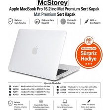 MSP MacBook Pro 16.2 Inç Kılıf A2485 A2780 A2991 A3403 A3186 A3428 A3429 Uyumlu Mat Tpu Şeffaf Kılıf Parmak Izi Bırakmayan Ince Hafif Koruyucu Kapak Şeffaf