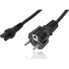 MSP 1 Adet Power Cable Güç Kablosu Güç Kablosu 1m 3 Pin Kutuplu Hp Lenovo Asus Acer Laptop Şarj Cihazı Tv Yazıcı Projektör Ekran Koruyucu Kontak Şarj Kablosu Yonca Yaprağı Fiş