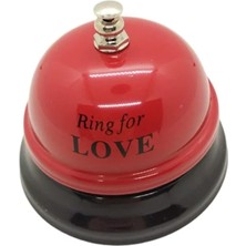 MSP Masaüstü Dekoratif Resepsiyon Zili Görevli Çağırma Zili Çan(Ring For Love) Kırmızı Çan