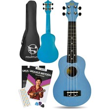 MSP Loki SP-21BL Soprano Mavi Ukulele Seti (Başlangıç Seviye) (Mavi)