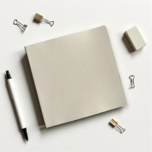 MSP Tanıtım Defter, Noktalı Not Defteri – Pu Deri Not Defteri – 16,5X16,5 Cm, 96 Yaprak (192 Sayfa), 90 gr Ivory Kağıt, Esnek Kapak, Ofis ve Kırtasiye (Kırık Beyaz)