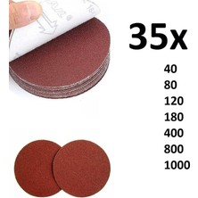 MSP 115MM Cırtlı Zımpara Seti 35 Adet 40-1000 Kum Karışık Zımpara Seti Polisaj Pas Aşındırma