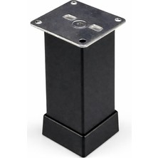 MSP Kare Mobilya Ayağı, Inox, 40MM x 40MM, Yükseklik Ayarlı, Dolap ve Koltuk Için, 4 Adet (4, 12 Cm)