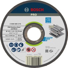MSP Professional Kesme Diski 115X1,6 mm Inox Ger 2608600215 Için