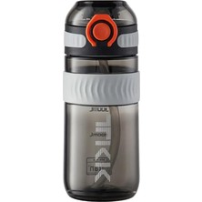 MSP 550ML Silikon Pipetli Taşıma Kulplu Dayanıklı Malzeme Tritan Spor Matara (Siyah)
