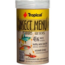 MSP Menü Granül Boyut Xxs 100 ml / 64 G - Batan, Çok Ince Granül Şeklinde Balık Yemi 3 Böcek Bazlı