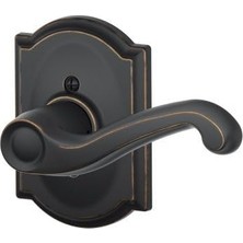 MSP Lock Company Flair Camelot Süslemeli Sağ El Kolu Dönmeyen Kilit, Eskitilmiş Bronz (F170 Fla 716 Cam Rh)