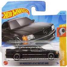 MSP Wheels - ´89 Mercedes-Benz 560 Sec Amg - Hw Turbo 4/5 - HKG45 - Short Card - Siyah - Mattel 2023