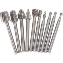 MSP Taşlama Aksesuarları 10 Adet 3mm Shank Hss Freze Uçları Döner Çapak Matkap Ağaç Işleme Aracı Seti Gravür Için